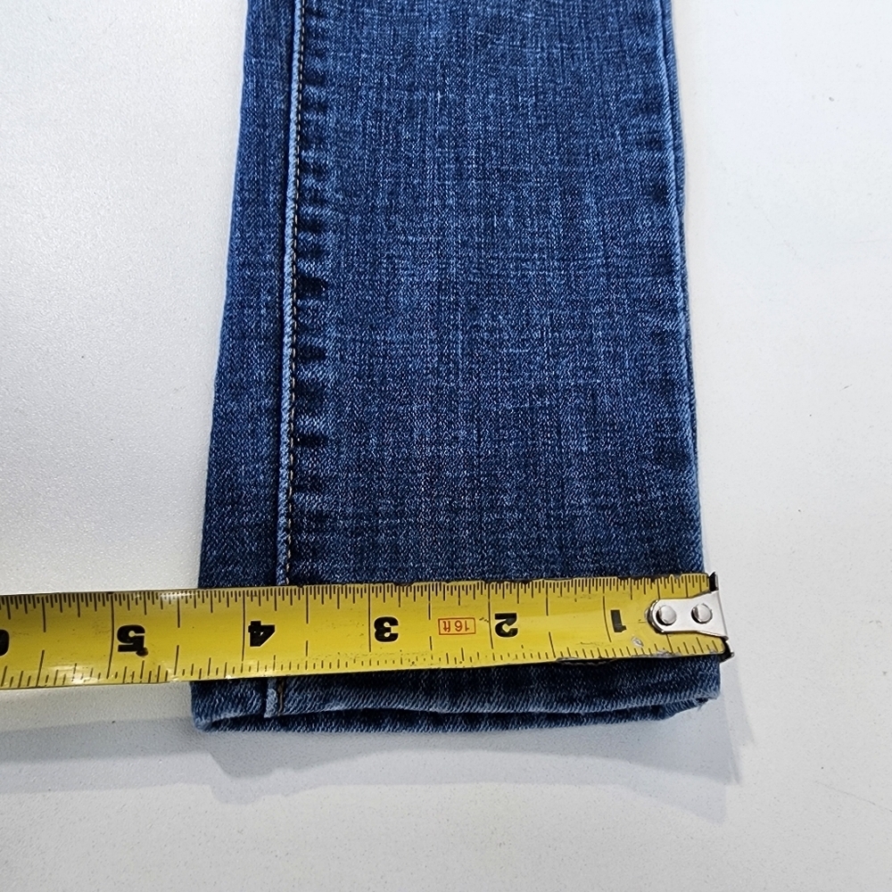 Levi's 721 High Rise Skinny Jeans Med Wash Distressed Ankle Womens Sz 25 - Picture 2 of 10